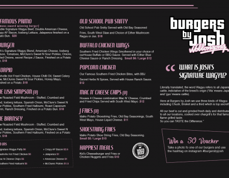 Burgers By Josh Wollongong Menu